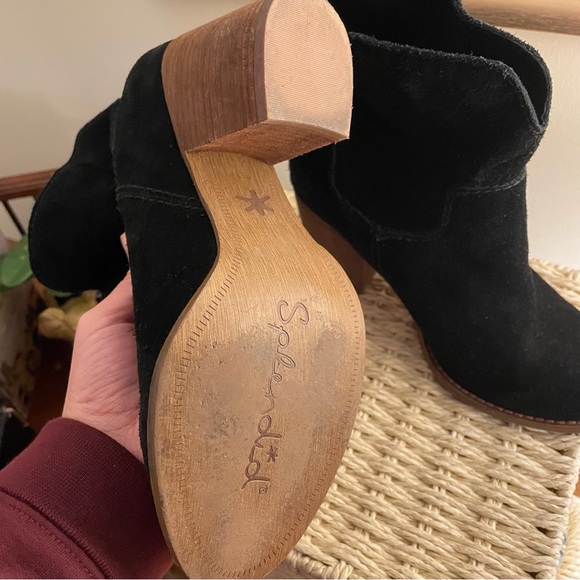 Splendid Black Suede cowboy booties - Size 7 - Picture 6 of 8